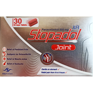 STOPADOL JOINT XR 650 MG ( PARACETAMOL ) 30 BI-LAYER TABLETS